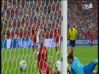 الهدف الأول تشيلي 1-0 اسبانيا