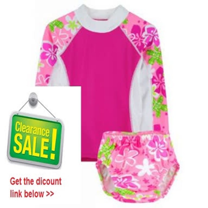 Cheap Deals Tuga Girls UPF 50+ Shoreline L/S Rashguard and Swim Diaper (UV Sun Protective) Review
