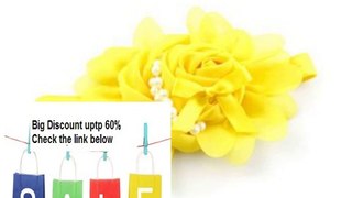 Cheap Deals Generic Baby Girls Chiffon Pearl Headband Rose Flower Hairband Photography Prop Band(Yellow) Review