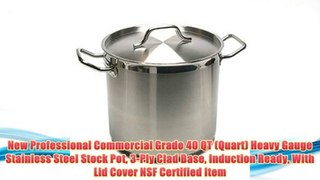 Best buy New Professional Commercial Grade 40 QT (Quart) Heavy Gauge Stainless Steel Stock,