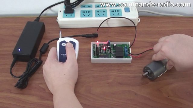 Kit Émetteur Récepteur Sans Fil Contrôleur de Moteur CC Avec Mode Momentané