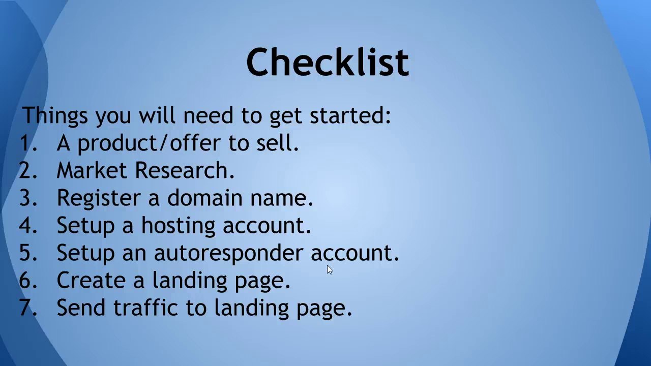 Tagged Video 2 Checklist
