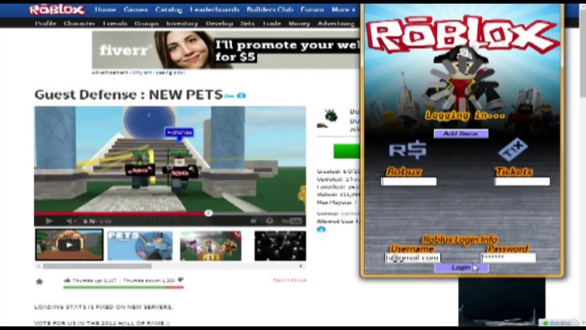 Roblox Robux App Video Dailymotion - roblox login for guest