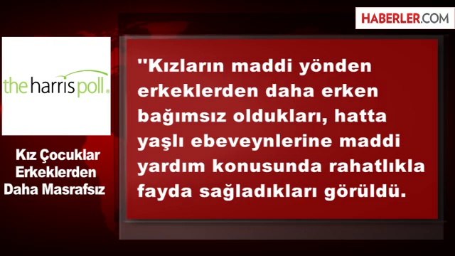 Kız Çocuklar Erkeklerden Daha Masrafsız Çıktı