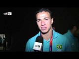 Damião  fala com a CBF TV após a vitória contra o Egito