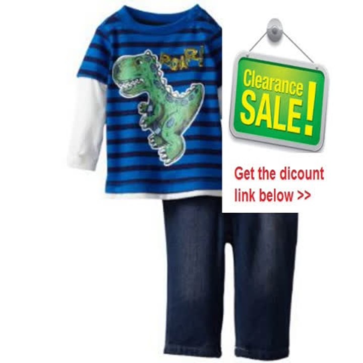 Cheap Deals Kids Headquarters Baby-Boys Newborn Stripes Twofer Top With Jeans Dino Review