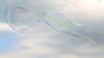 Giant Bubbles Popping in Super Slow Motion