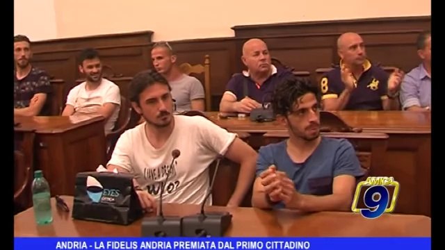 Andria | La Fidelis Andria premiata dal primo cittadino