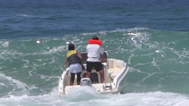 Boat sunk by violent wave. Crazy ship crash in france.