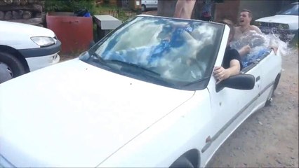 A pool in a french car : crazy tuning.