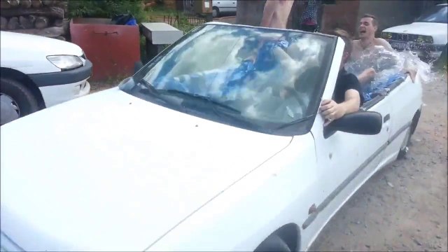 A pool in a french car : crazy tuning.