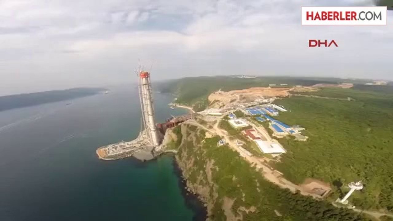 3'üncü Köprü İnşaatı Hızla Sürüyor: Köprü Ayaklarının Yüksekliği 245 Metreyi Aştı