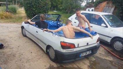 A pool in a french car - CRAZY tuning