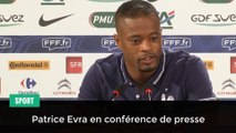 Patrice Evra en conférence de presse