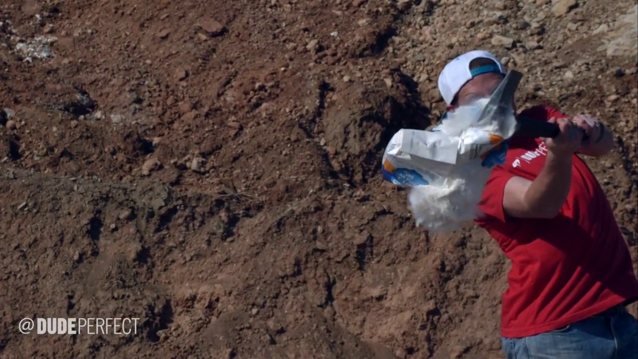 EXPLODING FLOUR Slow motion!