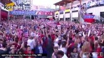 فرحة هيستيرية للجماهير الأمريكية بعد الفوز في كأس العالم