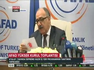 Beşir Atalay AFAD Yüksek Kurulu Toplantısında Konuştu
