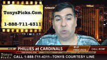 St Louis Cardinals vs. Philadelphia Phillies Pick Prediction MLB Odds Preview 6-19-2014