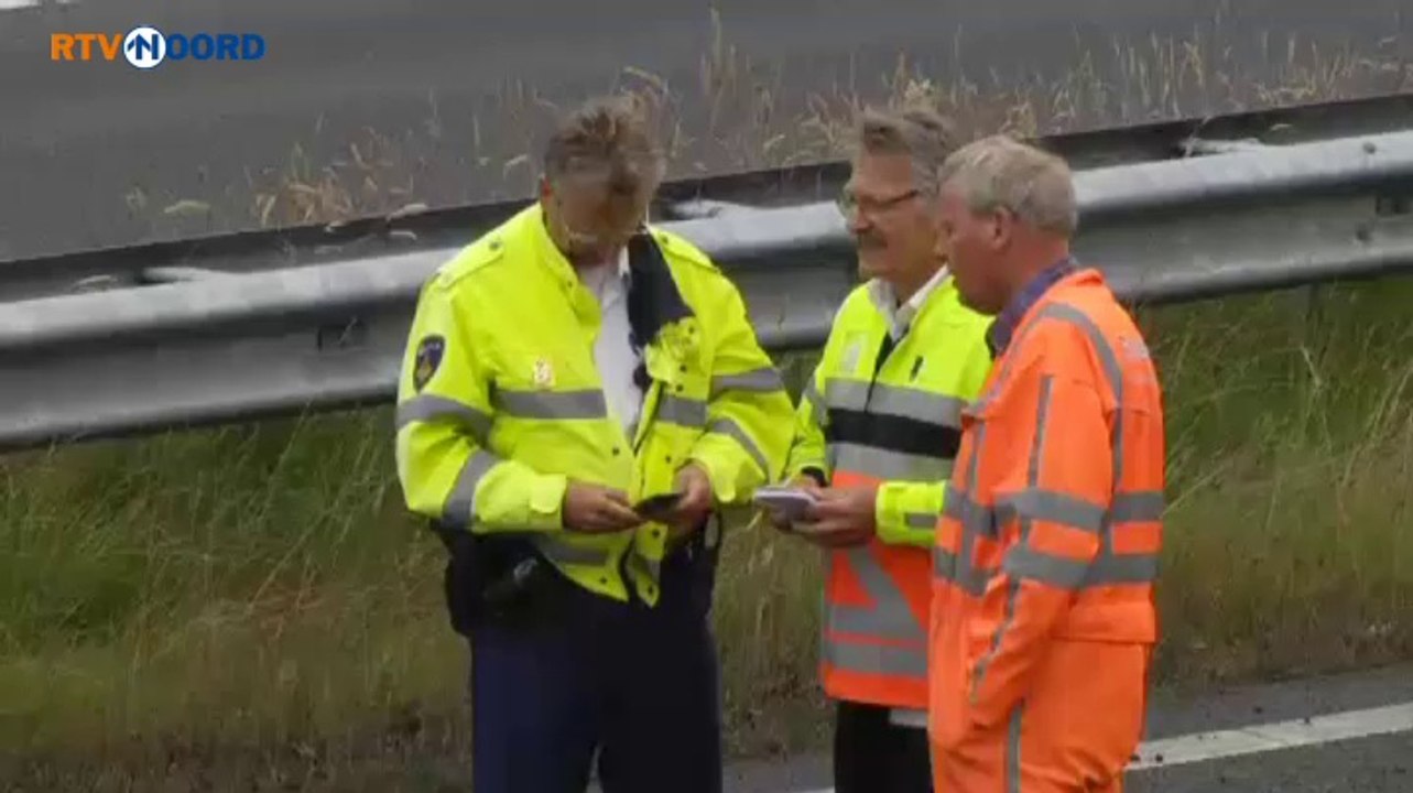 Gewonde bij ongeval op A7 bij Scheemda - RTV Noord