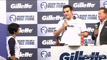 Arbaaz Khan,Salim Khan,Rahul Dravid R Ashwin At Gillette Initiative Event