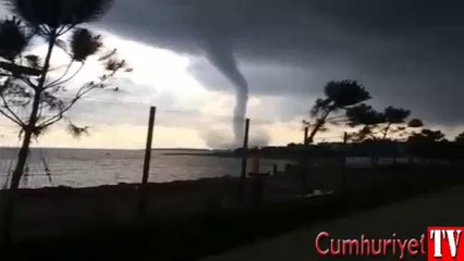 Marmara'daki hortum böyle görüntülendi