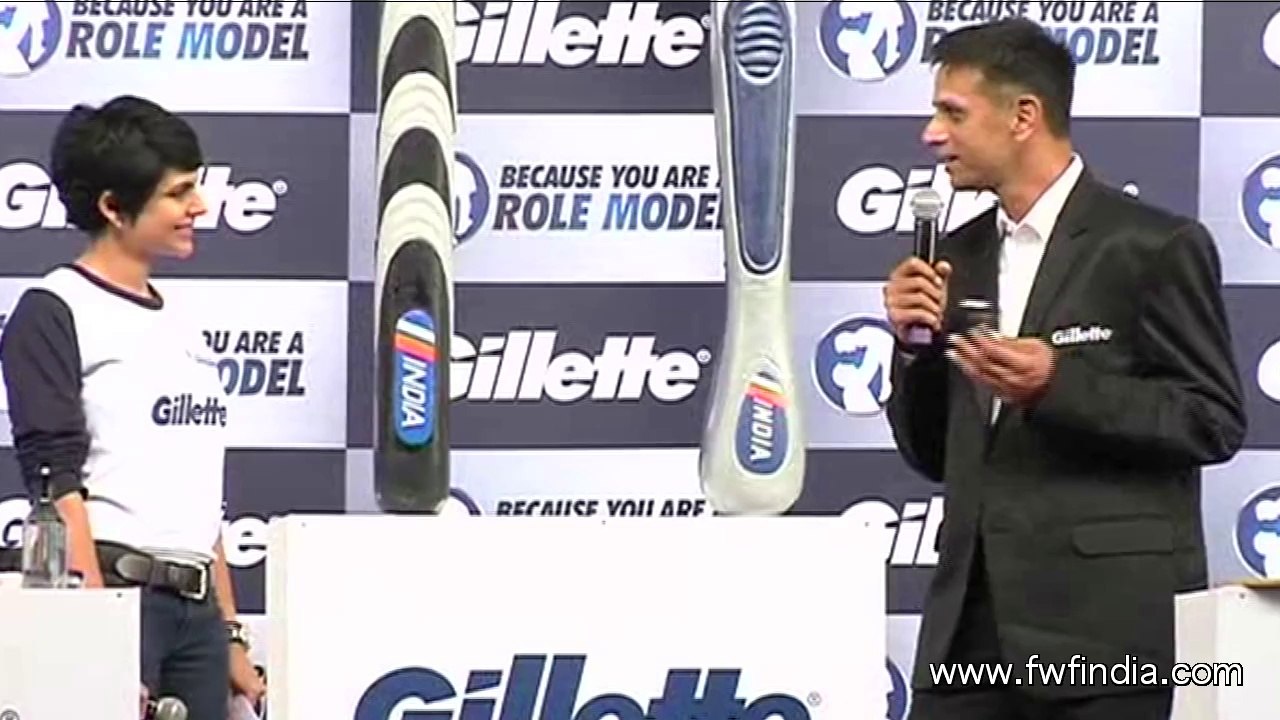 Arbaaz Khan,Salim Khan,Rahul Dravid R Ashwin At Gillette Initiative Event