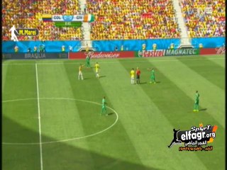 موقف طريف في لقاء كوت ديفوار وكولومبيا ورد فعل غريب