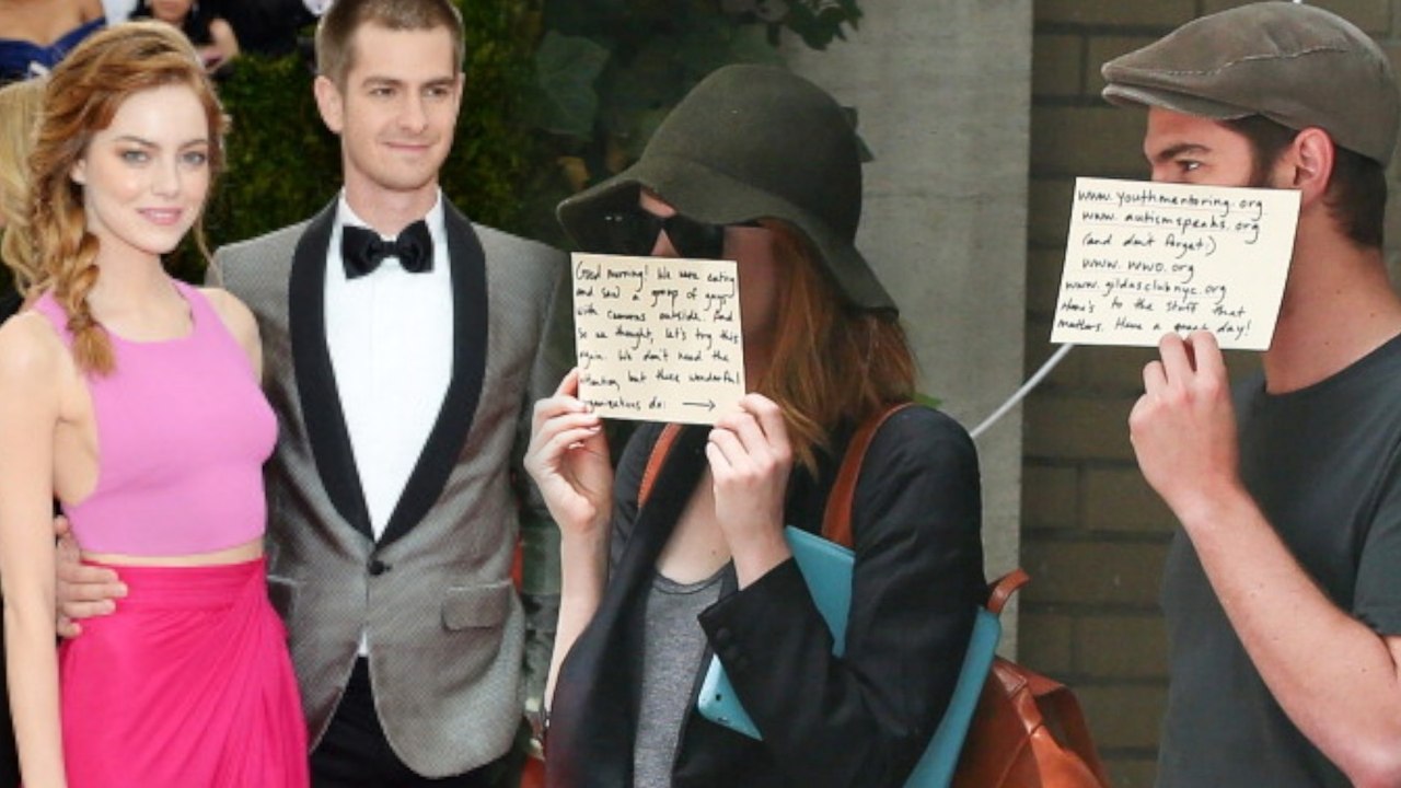 Emma Stone & Andrew Garfield Use the Paparazzi