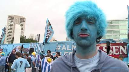 Les fans uruguayens célèbrent le Mondial "des latinos"