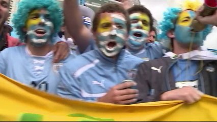 Uruguayan supporters fired up before World Cup tie with England