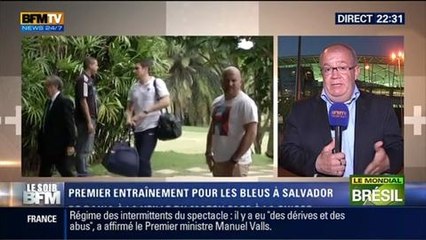 Download Video: Le Soir BFM: Coupe du monde: les Bleus s'entraînent avant le match contre la Suisse - 19/06 1/3