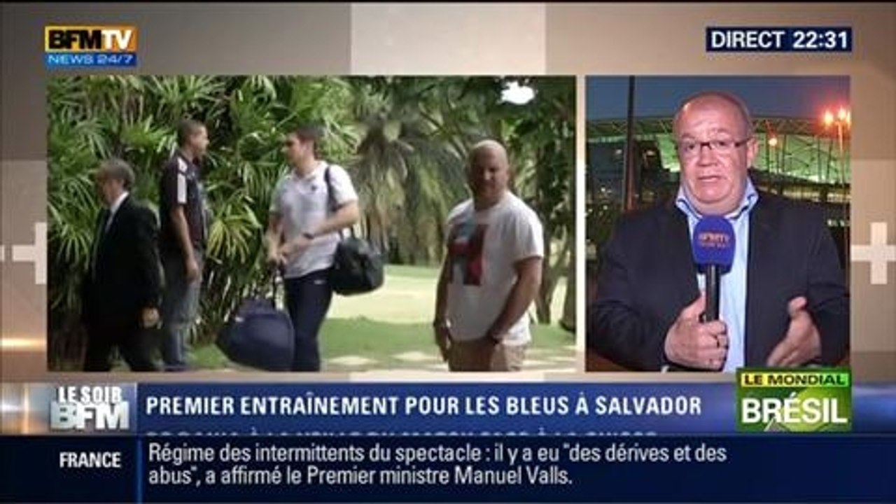 Le Soir BFM: Coupe du monde: les Bleus s'entraînent avant le match contre la Suisse - 19/06 1/3