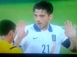 Katsouranis Red Card Japan vs Greece
