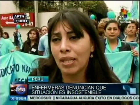 Enfermeras peruanas se manifestaron para exigir mejoras salariales