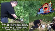 Kevin Jackal Johnston Plants 44 Trees In Erindale Park In Mississauga - Mayor Jackal LOVES Hard Work