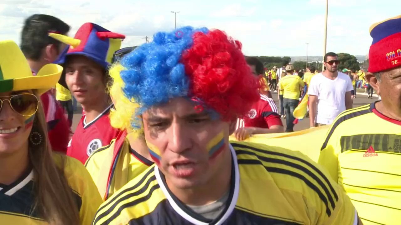 World Cup: Colombia fans cheer win over Ivory Coast