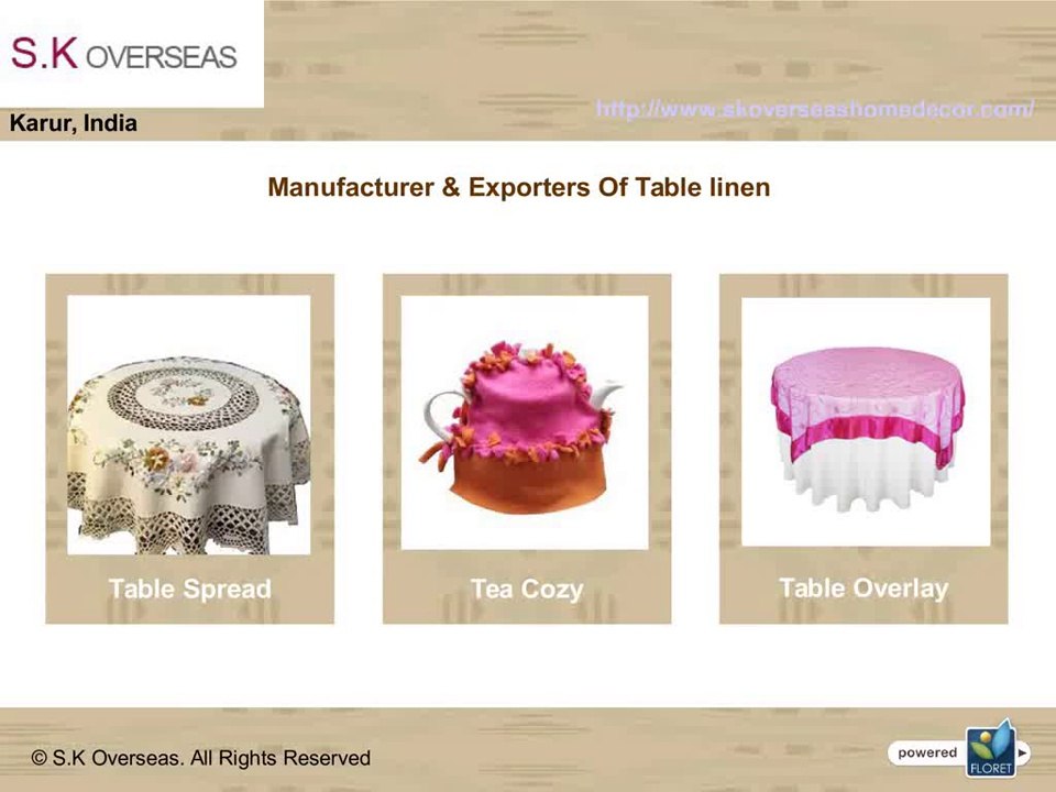 Table Linen Manufacturers in India