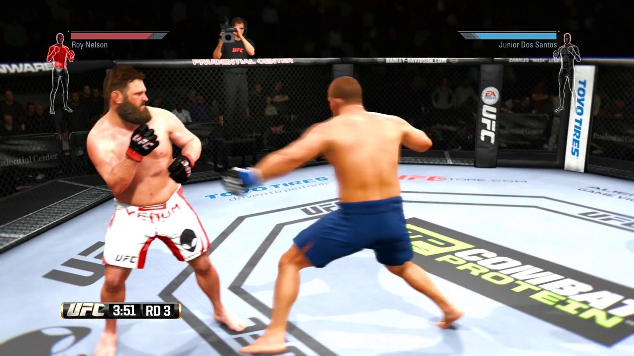 EA Sports UFC Roy Nelson Versus Junior Dos Santos | Is the Beard OP??? Ep.4 [PS4 HD]