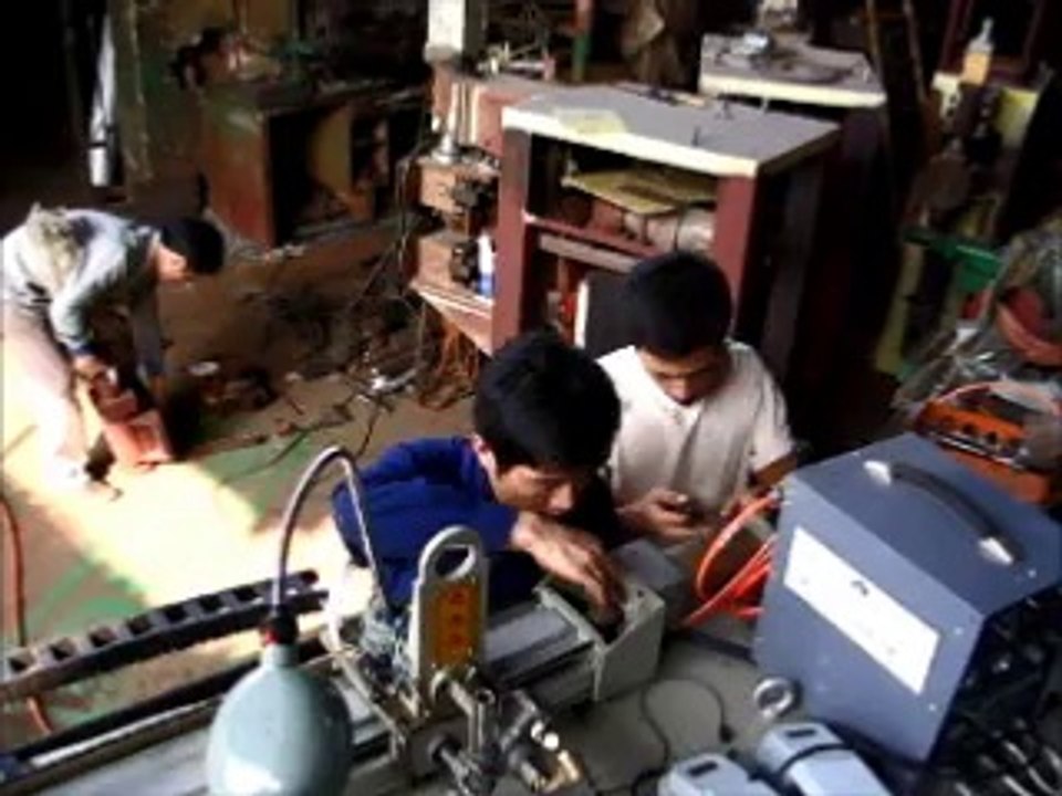 Transfer the material to be welded example