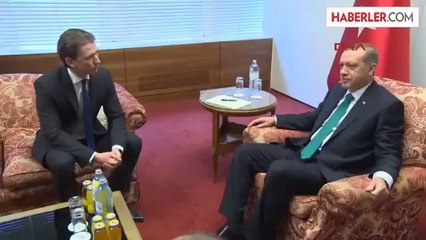 Erdoğan, Avusturya Dışişleri Bakanı Kurz'u Kabul Etti