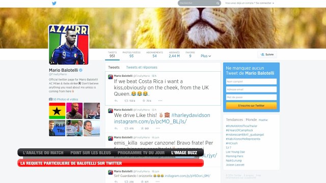 La demande insolite de Balotelli, Cabaye apte à jouer... Le journal du Mondial !