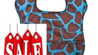 Cheap Deals Wupzey Waterproof Food Catcher Bib, Blue Giraffe, Large Review