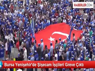 Bursa Yenişehir'de Şişecam İşçileri Greve Çıktı
