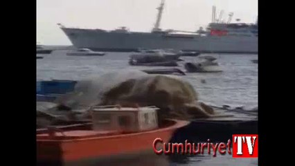 Marmara'daki hortum tekneleri batırırken böyle görüntülendi