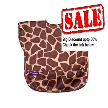 Cheap Deals Wupzey Mess Catcher Coverall Bib, Orange Giraffe Review