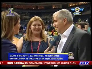 Zeljko Obradovic: “Şampiyonlukta emeği olan herkese teşekkür ederim”
