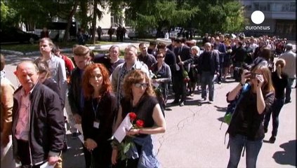 Ukrayna'da ölen Rus gazeteci son yolculuğuna uğurlandı