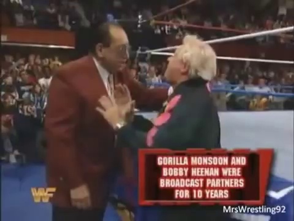 Gorilla Monsoon Fires Bobby Heenan on RAW ]