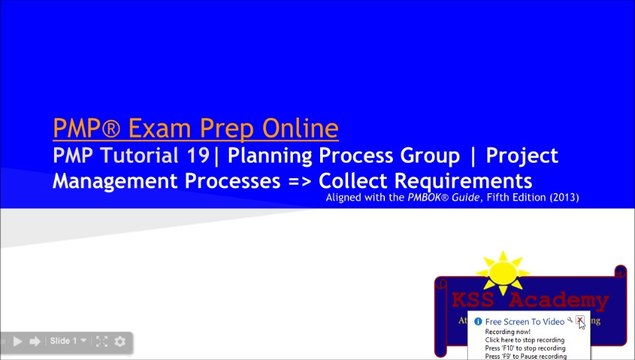 PMP® Exam Prep Online, PMP Tutorial 19 | Planning Process Group | PM Processes | Collect Requirement