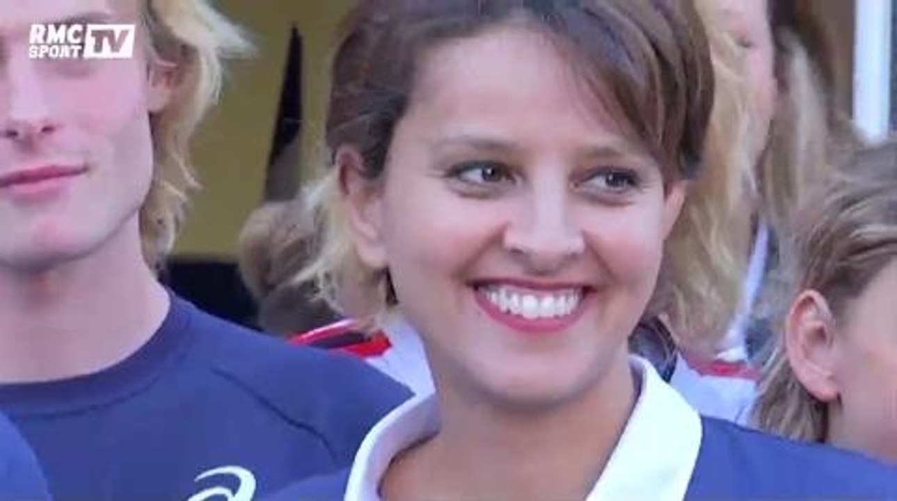 Football / Soirée foot à l'INSEP pour Najat Vallaud-Belkacem - 20/06